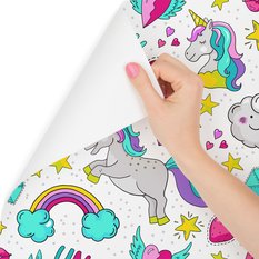Tapeta dla dzieci – Magiczne kolorowe jednorożce 