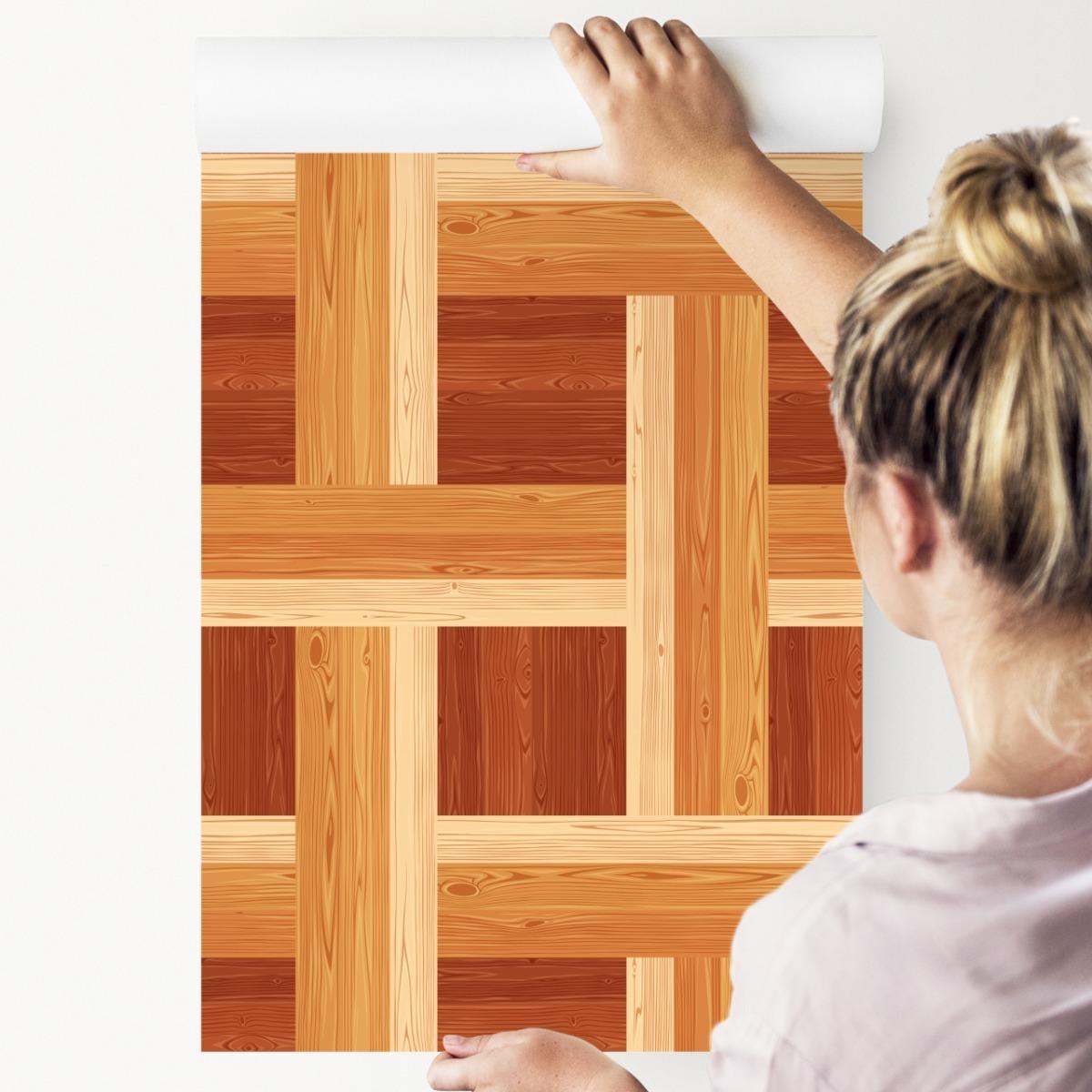 Tapeta Ścienna Abstrakcyjny Wzór DREWNO Efekt 3D  nr. 6