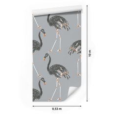 Tapeta – Flamingi jak malowane  - Miniaturka zdjęcia nr 2