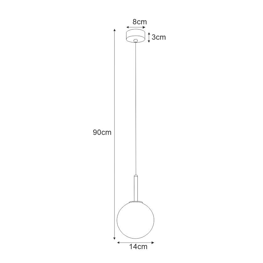 Lampa wisząca K-4885 FARO 14x90x90 cm do salonu lub pokoju czarny/biały matowy nr. 2