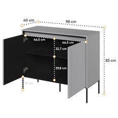 Komoda Trend 98 cm do salonu sypialni przedpokoju szary - Miniaturka zdjęcia nr 4