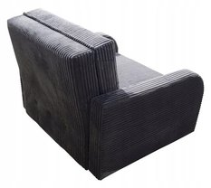 Sofa jednoosobowa Lili 85x103x97 cm do salonu z funkcją spania  rozkładana sztruks ciemnoszara - Miniaturka zdjęcia nr 3