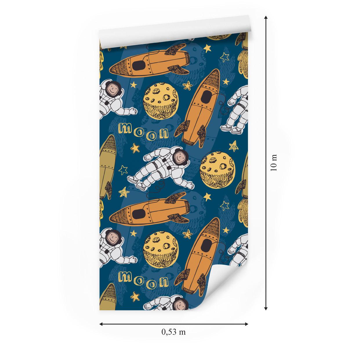 Tapeta Ścienna KOSMOS Rakiety Gwizdy Astronauta  nr. 2