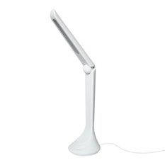 Lampka biurkowa K-MT-205 SREBNY ASTON 21x28x10 cm do salonu lub pokoju srebrny