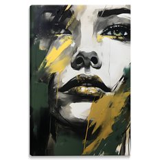 Obraz Canvas Abstrakcja Kobiecy PORTRET Styl Glamour Farba 80x120cm - Miniaturka zdjęcia nr 2