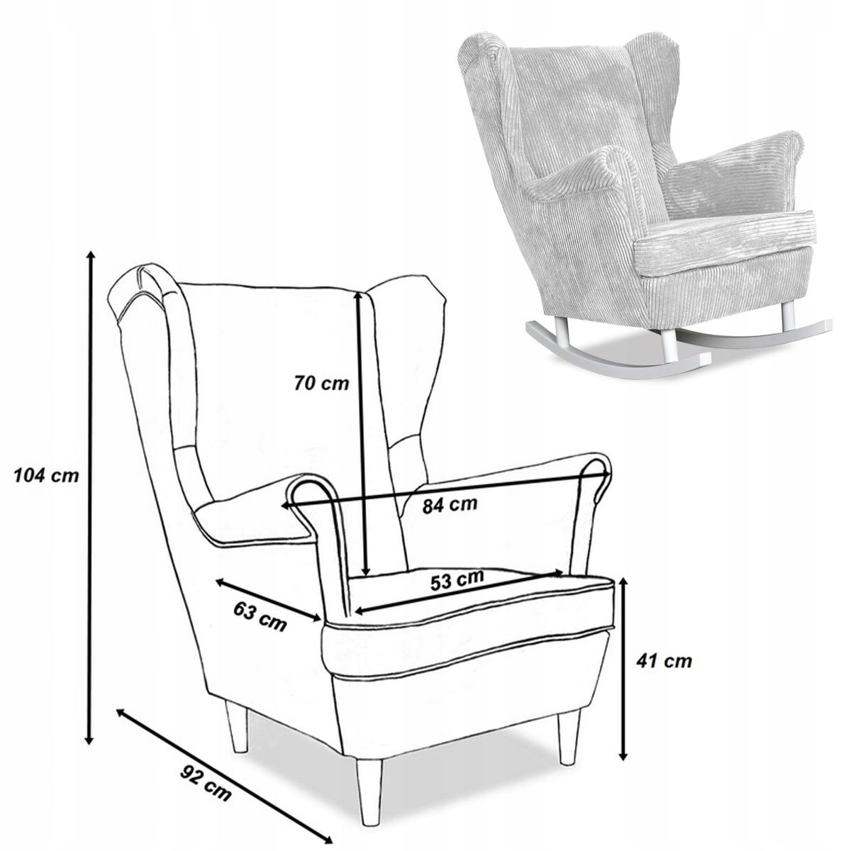 Fotel uszak bujany Bonito sztruks jasny szary nr. 4