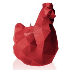 Świeca Chicken Low-Poly Red Small