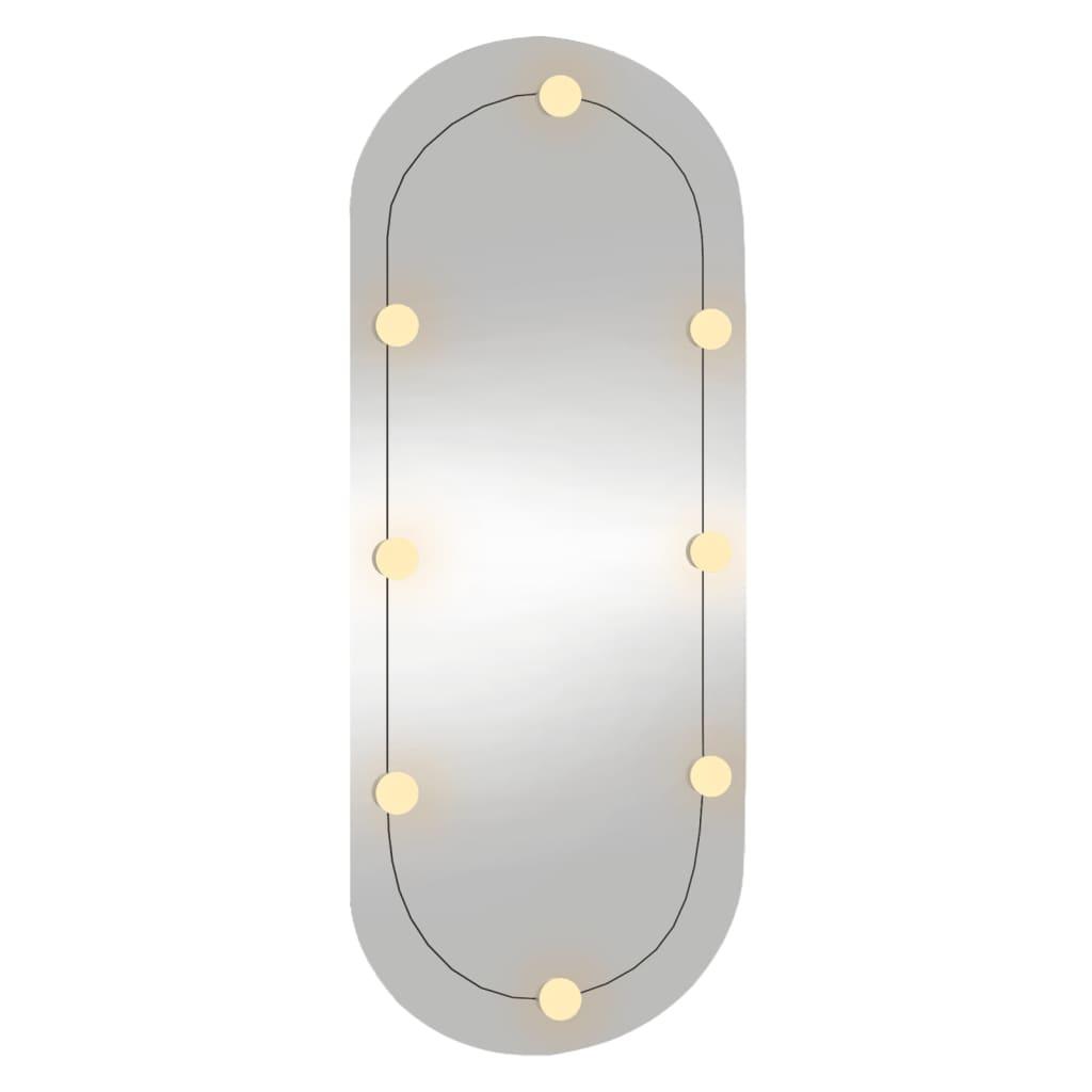 Lustro 40x90 cm do sypialni łazienki ścienne z LED owalne szklane  nr. 4