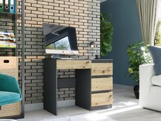  Biurko MODERN 96x77x50 cm prawe z szufladami do sypialni i salonu artisan/antracyt - Miniaturka zdjęcia nr 2