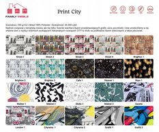 Fotel Uszak + płozy GEOMETRYCZNY WZÓR niebieski - Miniaturka zdjęcia nr 9