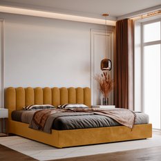 Panele tapicerowane 20x80 cm na ścianę płotek żółty - Miniaturka zdjęcia nr 5