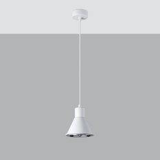 Lampa wisząca TAZILA 1 biała 120x14x14cm nowoczesna ES111 do salonu - Miniaturka zdjęcia nr 2