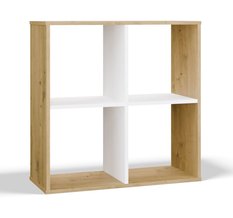 Regał Malax 75x75x30 cm do sypialni salonu biura dąb artisan biel - Miniaturka zdjęcia nr 1