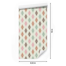 Tapeta Flizelinowa Kolorowe ROMBY Dekor Styl Boho  - Miniaturka zdjęcia nr 2
