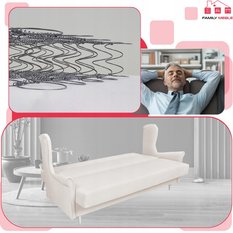 Wersalka sofa uszak kanapa rozkładana Ari beżowa - Miniaturka zdjęcia nr 4