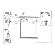 Lampa wisząca FARGE różowa LED 4000K 150x8x120cm nowoczesna LED do salonu - Miniaturka zdjęcia nr 10