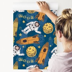 Tapeta Ścienna KOSMOS Rakiety Gwizdy Astronauta  - Miniaturka zdjęcia nr 5