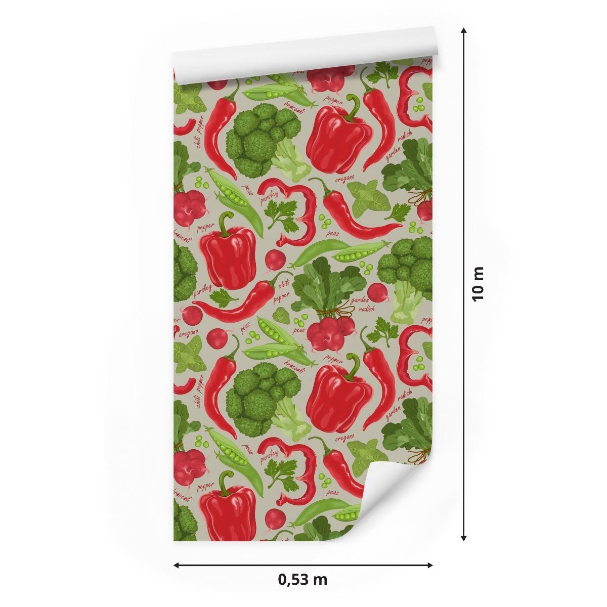 Tapeta warzywa papryka chili przyprawy do kuchni nr. 2