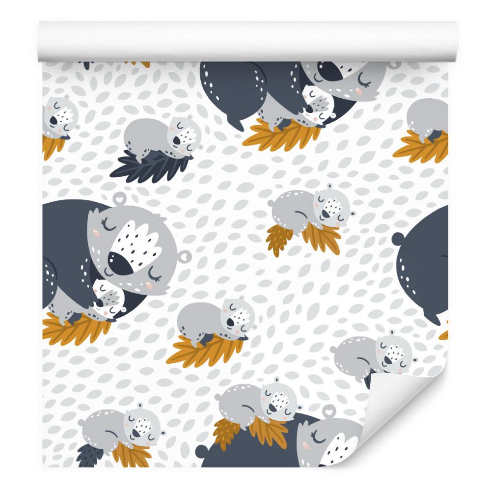 Tapeta misie koala liście rośliny pokój dziecka  nr. 3