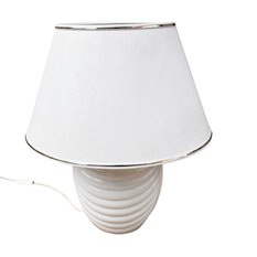 Duża lampa stołowa z abażurowym kloszem Maison Le Dauphin Francja lata 70. - Miniaturka zdjęcia nr 8