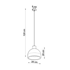 Lampa wisząca DAMASO 128x28x28cm nowoczesna E27 do salonu - Miniaturka zdjęcia nr 4