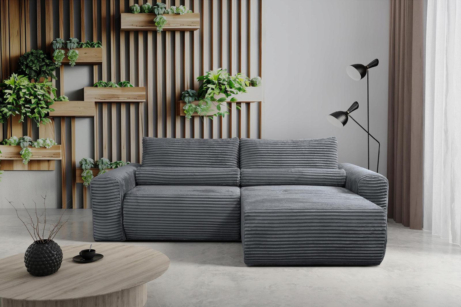 Narożnik z funkcją spania LEO 255x162 cm prawy sprężyny bonell Tilia 56 sztruks pomarańczowy nr. 11