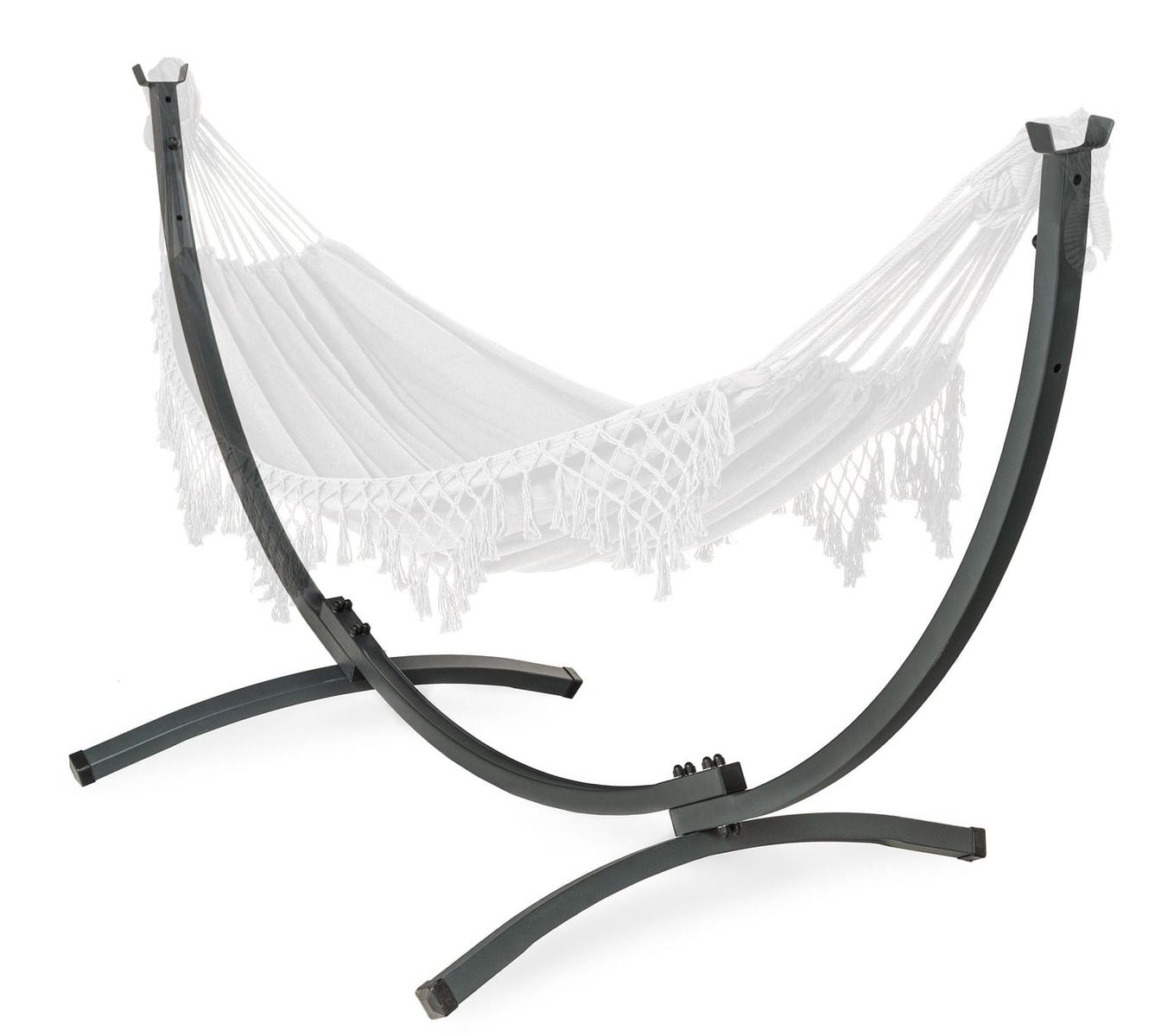 Zestaw stelaż na hamak metalowy malowany proszkowo 220kg + hamak biały nr. 1