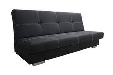 Wersalka Axel 90x195x91 cm do sypialni tkanina obiciowa sawana czarny - Miniaturka zdjęcia nr 1