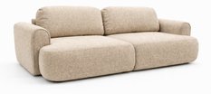Kanapa z funkcją spania ITALY 250x100x82 cm trzyosobowa sofa rozkładana tkanina FLOW 03 beżowa - Miniaturka zdjęcia nr 2