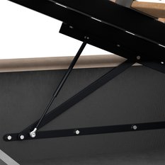 Łóżko Pojedyncze 90x200cm łóżko tapicerowane z pojemnikiem beżowe do sypialni wezgłowie 100 cm - Miniaturka zdjęcia nr 11