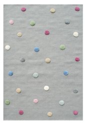 Dywan dziecięcy wełniany Grey Dots 160x220 cm do pokoju dziecięcego szary w kropki - Miniaturka zdjęcia nr 2