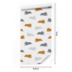 Tapeta dla dzieci kolorowe misie gwiazdy księżyc  - Miniaturka zdjęcia nr 2