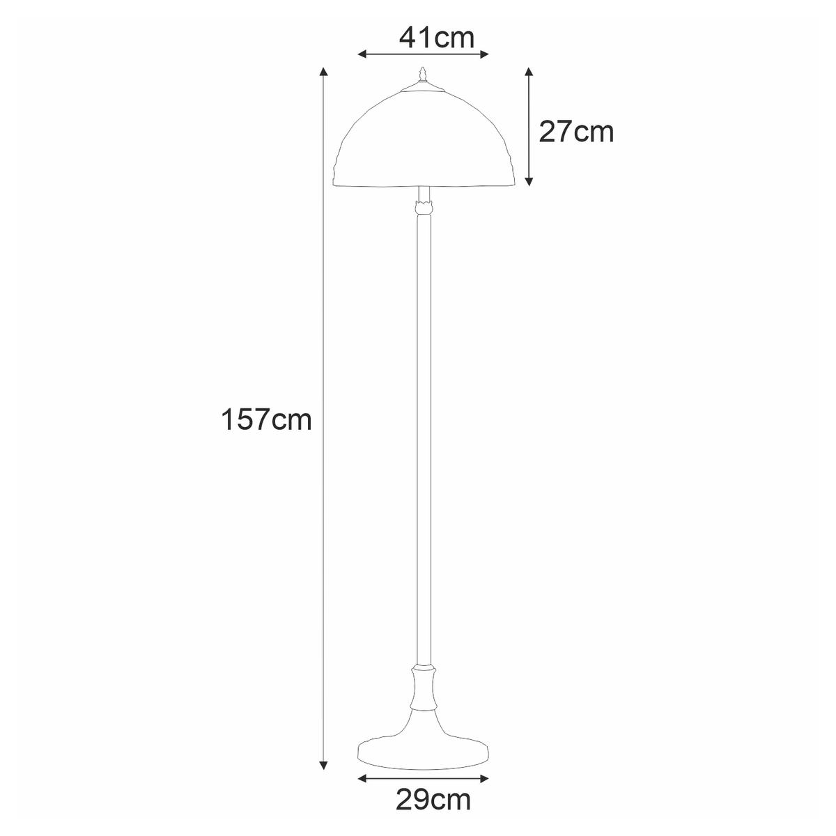 Lampa podłogowa K-F182208 TIFANY 41x157x41 cm do salonu lub pokoju wielokolorowy nr. 8