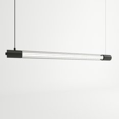 Lampa wisząca VALO czarne 150x8x105cm nowoczesna T8 do salonu - Miniaturka zdjęcia nr 2