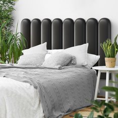 Panele tapicerowane 30x100 cm na ścianę płotek eko skóra grafitowy - Miniaturka zdjęcia nr 4