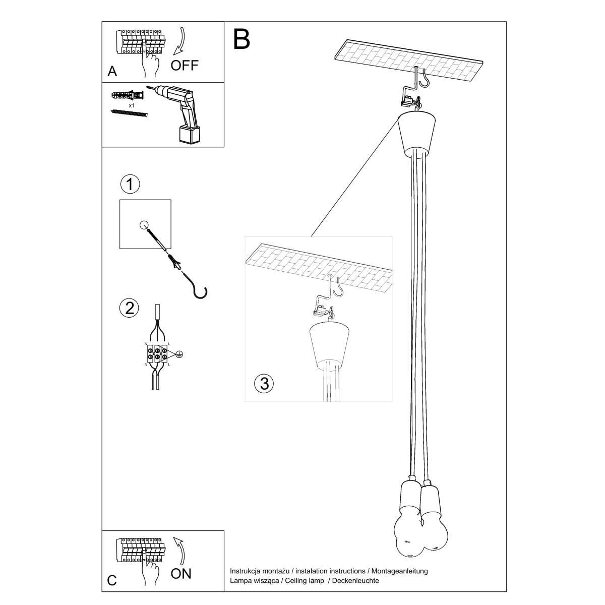 Lampa wisząca DIEGO 3 zielony 90x15x15cm nowoczesna E27 do salonu nr. 8