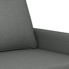 Sofa 158x77x80 cm 2-osobowa wygodna tapicerowana tkaniną ciemnoszara do salonu - Miniaturka zdjęcia nr 6