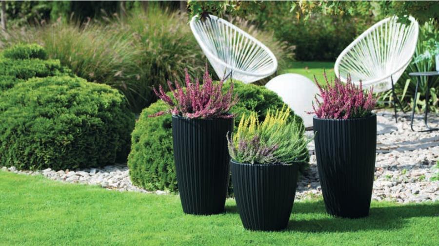 Doniczka okrągła Mika Slim 30cm Donica + wkład dystansowy nr. 6