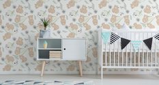 Tapeta Dziecięca MISIE Ptaszki Zwierzątka Rośliny 53x1000  - Miniaturka zdjęcia nr 6