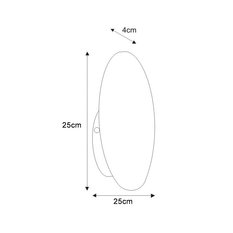 Kinkiet K-4635 REGA 25x25x4 cm do salonu lub pokoju czarny - Miniaturka zdjęcia nr 3