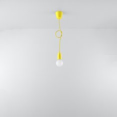 Lampa wisząca DIEGO 1 żółta 90x9x9cm nowoczesna lampa wisząca E27 do salonu - Miniaturka zdjęcia nr 5