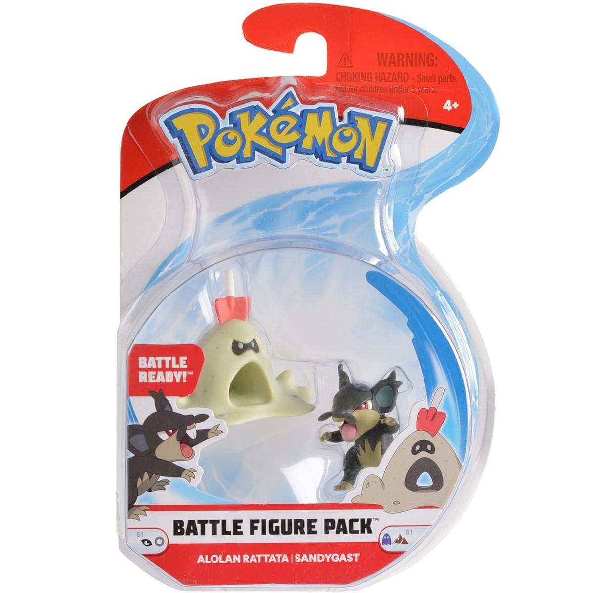 POKEMON BATTLE FIGURE PACK 2-PAK FIGURKI ALOLAN RATTATA + SANDYGAST nr. 1