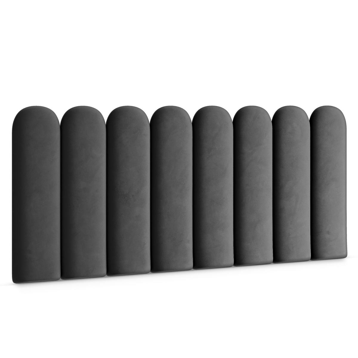 Panele tapicerowane 30x100 cm na ścianę płotek szary