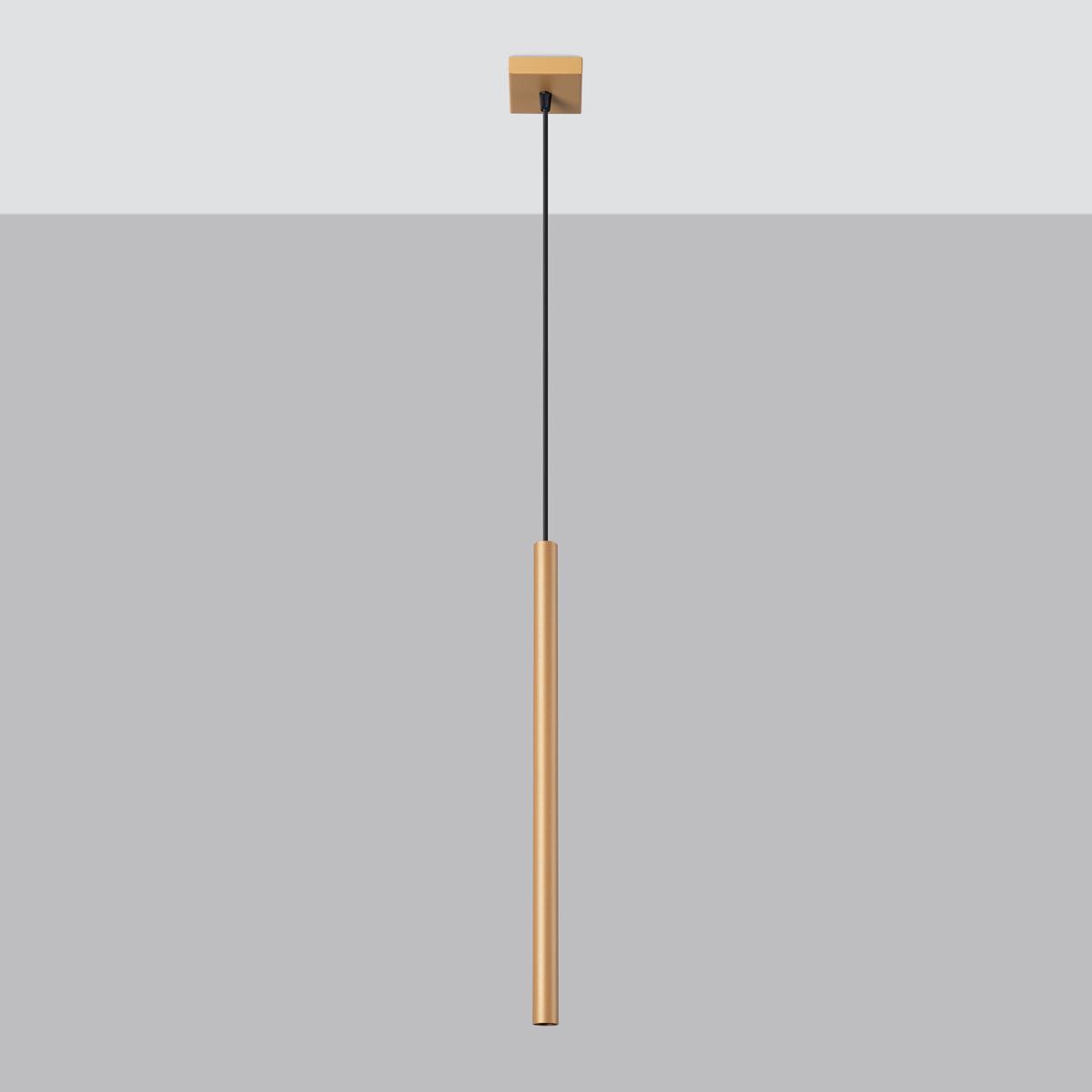 Lampa wisząca PASTELO 1 złota 115x3.5x3.5cm nowoczesna G9 do salonu nr. 2