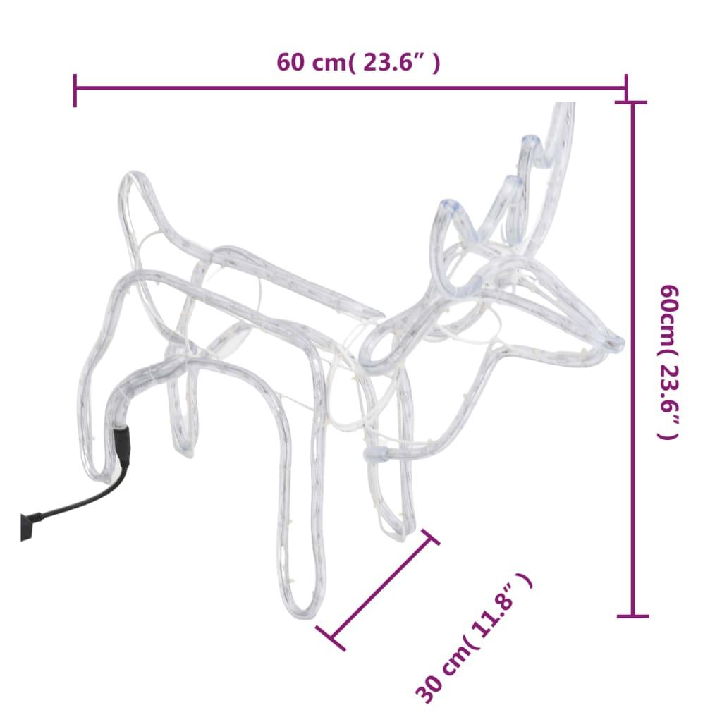 Renifery ozdobne 60 cm LED do ogrodu kolor zimny biały  nr. 8