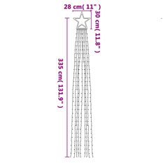 Lampki choinkowe, 320 LED, zimne białe światło, 375 cm - Miniaturka zdjęcia nr 10