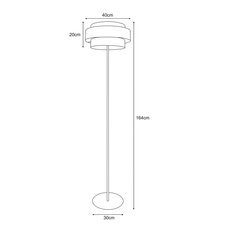 Lampa podłogowa K-5175 ETELA 40x164x40 cm do salonu lub pokoju czarny/szary - Miniaturka zdjęcia nr 3