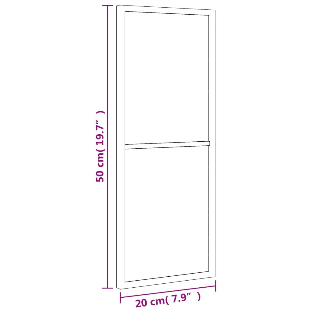 Lustro 20x50 cm do sypialni łazienki ścienne prostokątne żelazo czarne nr. 8