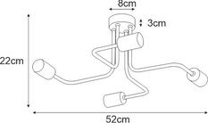 Lampa sufitowa K-4942 KUGA 52x22x52 cm do salonu lub pokoju czarny/złoty - Miniaturka zdjęcia nr 3