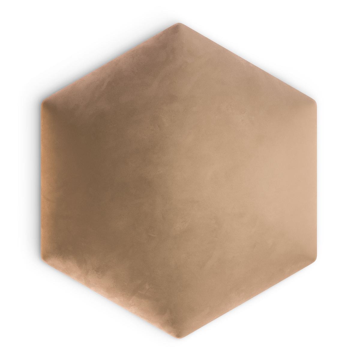 Panele tapicerowane 35x40 hexagon magic velvet beżowy  nr. 2